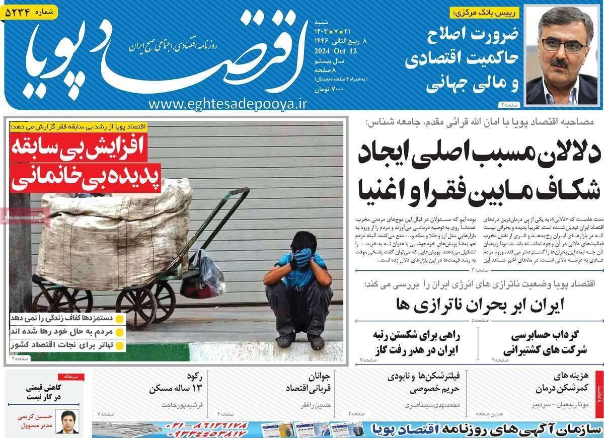 مروری بر سرتیتر روزنامه‌های کشور و مهم‌ترین تیترهای اقتصادی؛ امروز ۲۱ مهر ۱۴۰۳