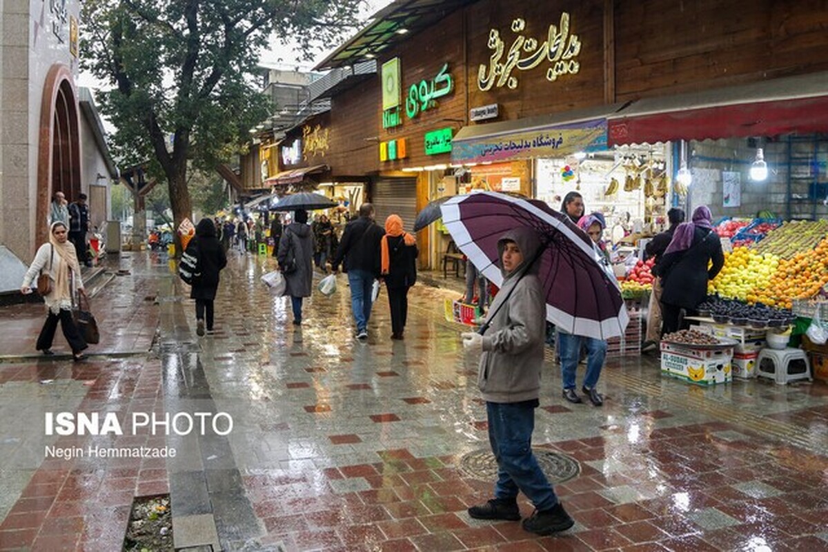 بارش باران در نیمه شمالی کشور