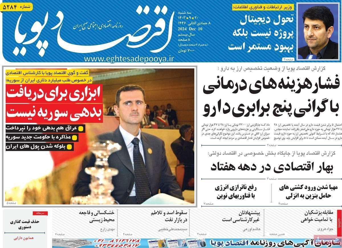 مروری بر سرتیتر روزنامه‌های کشور و مهم‌ترین تیترهای اقتصادی؛ امروز ۲۰ آذر ۱۴۰۳