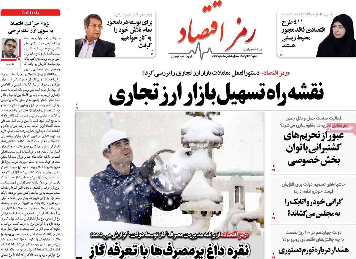 مروری بر سرتیتر روزنامه‌های کشور و مهم‌ترین تیترهای اقتصادی؛ امروز 3 آذر ۱۴۰۳