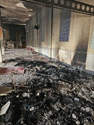 تصویر از سوزانده شدن این حوزه علمیه