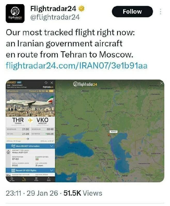 از تهران به مسکو یک پرواز یک پیام مهم برای پوتین از تهران به مسکو یک پرواز یک پیام مهم برای پوتین