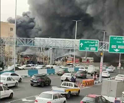 بازارچه جنت آباد تهران امروز آتش گرفت