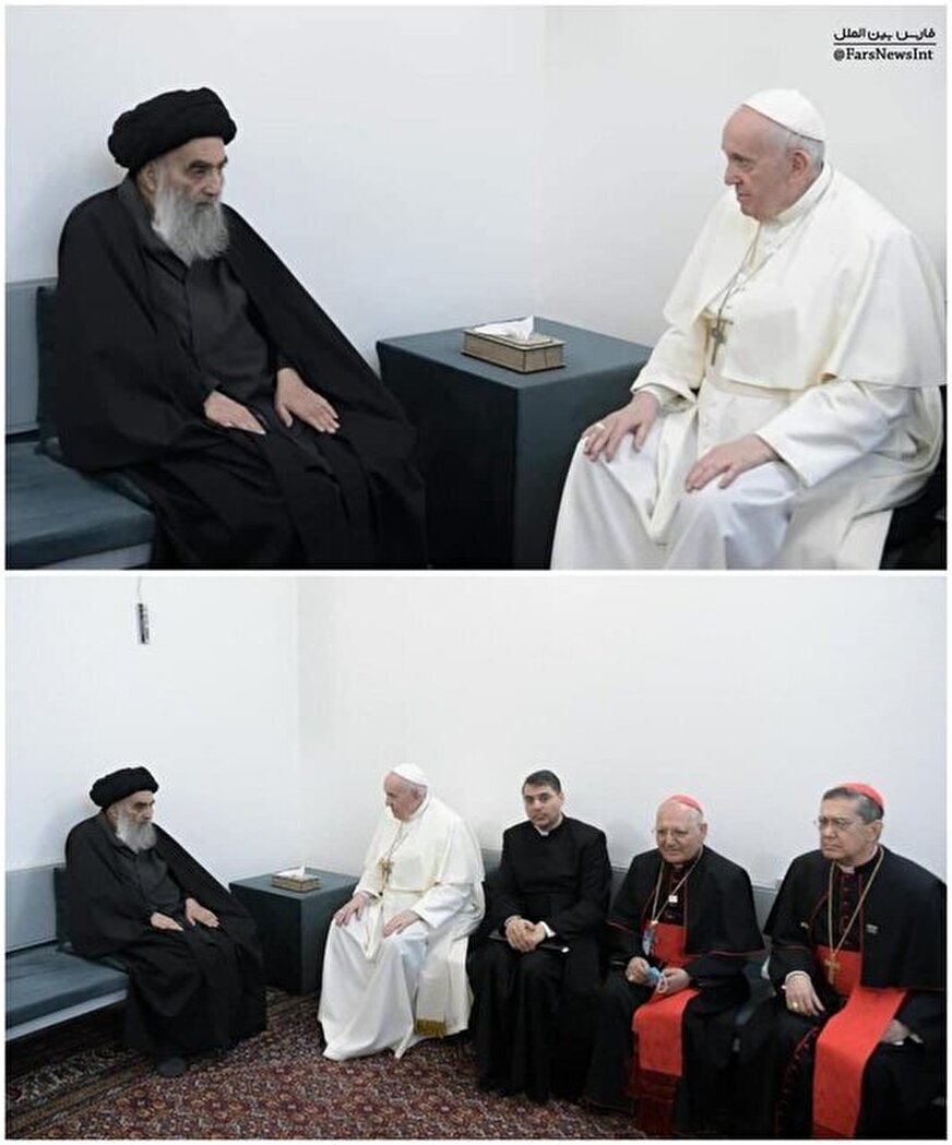 دفتر آیت الله سیستانی درگذشت پاپ فرانسیس را تسلیت گفت