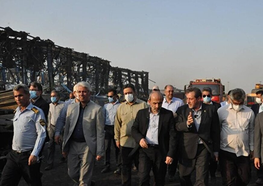 اظهارات رئیس صدا و سیما در بازدید از محل انفجار بندر شهید رجایی بندرعباس