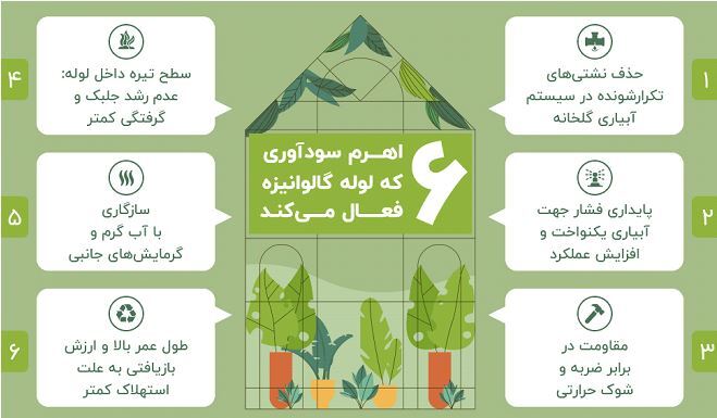 چطور لوله گالوانیزه در سیستم آبیاری، سود زمستانه گلخانه را دو برابر می‌کند؟