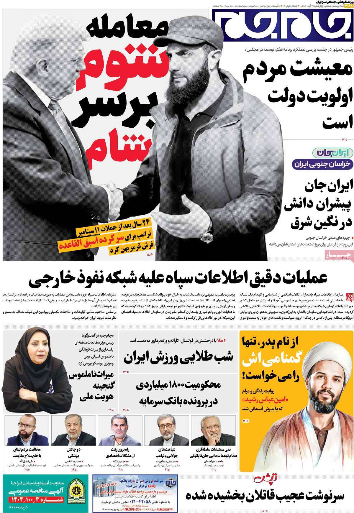 مروری بر سرتیتر روزنامه‌های کشور و مهم‌ترین تیترهای اقتصادی؛ امروز ۲۰ آبان ۱۴۰۴