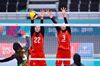 برد زنان والیبال ایران مقابل تاجیکستان