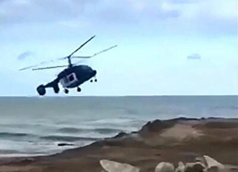 سقوط بالگرد روسیه در دریای خزر