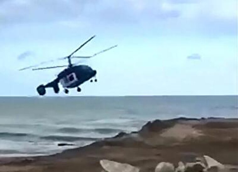 سقوط بالگرد روسیه در دریای خزر