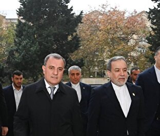 استقبال وزیر خارجه جمهوری آذربایجان از عراقچی