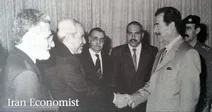 عکسی قدیمی از ظریف در کنار صدام حسین سوژه رسانه‌ها شد
