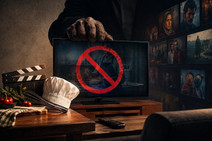 شمشیر آختهٔ ساترا؛ بازوی صداوسیما، بر گردن نمایش خانگی
