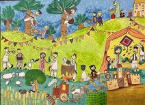 دانلود عکس/ نقاشی‌های کودکان از اوقات شاد ایرانی‌ها در یک مسابقه ژاپنی