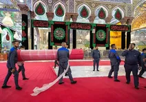 دانلود عکس/ حرم امام حسین (ع) در آستانه محرم مفروش شد