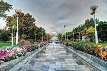 طراوت باران پاییزی در مشهد