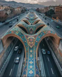 طراحی بزرگراه به سبک معماری ایرانی توسط هوش مصنوعی