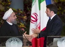 استقبال رسمی روحانی از نخست وزیر ایتالیا در کاخ سعدآباد